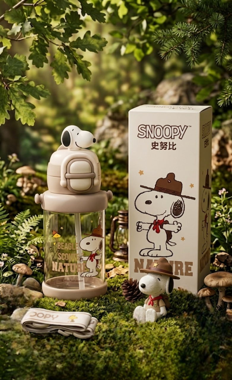 TERMO DE AGUA TRANSPARENTE CON DISEÑO ORIGINAL DE SNOOPY NATURE
