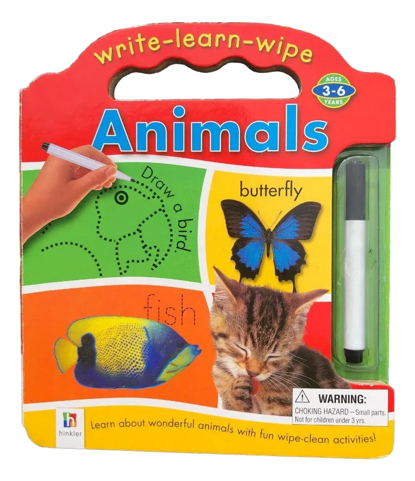 Animals: Write-learn-wipe