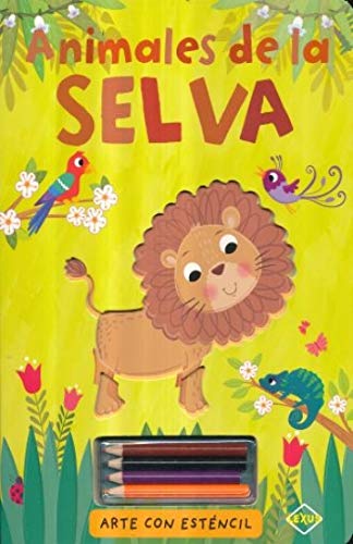 ANIMALES DE LA SELVA. ARTE CON ESTENCIL (INCLUYE COLORES) / PD.