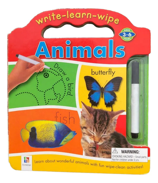 Animals: Write-learn-wipe